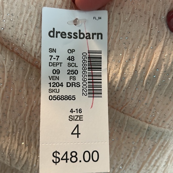 NWT, Dress Barn, size 4, nude/cream color with sparkles - Picture 3 of 3